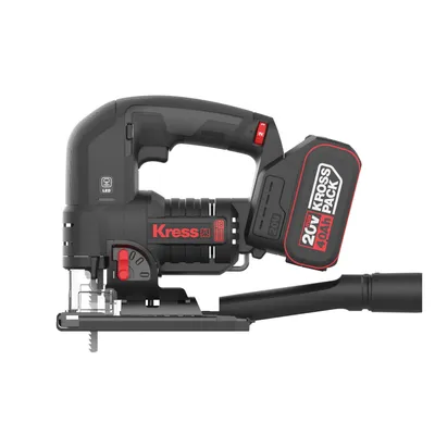 Produktbild von Kress 20V Akku-Stichsäge 135 mm, 2*4.0Ah, Ladegerät 6A, Stapelbox