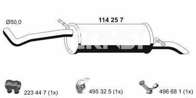 Produktbild von ERNST 114257 Endschalldämpfer für VW POLO (9N) Auspuff