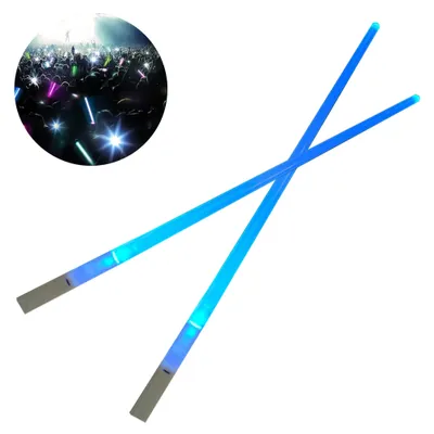 Produktbild von LED leuchtende Essstäbchen Lichtstock Konzertartefakt, blinkende EssstäbchenColorBlue)