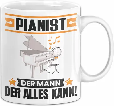 Produktbild von Pianist Tasse Geschenk für Pianist Der Mann Der Alles Kann Geschenkidee zum Geburtstag (Weiß)
