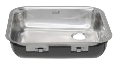 Produktbild von REGINOX Edelstahlspüle L18 4035 SK 100 mm tief (L) OHNE ÜBERLAUF / Clean & Care