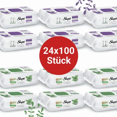 Produktbild von Sleepy Easy Clean Oberflächenreinigungstücher – 12x100 Orchidee + 12x100 Pine | Büro Reinigung