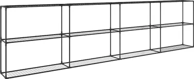 Immagine prodotto di vidaXL Supporto per piante a 3 livelli nero 400 x 32 x 104 cm acciaio