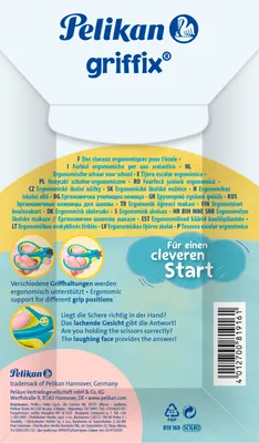 Produktbild von Pelikan griffix Schulschere SC1LRO Blau links, rund, 1 Stück in Onlineverpa