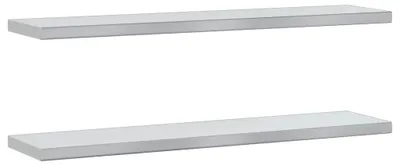 Produktbild von vidaXL Wandregale 2 Stk. 100x23,5 cm Silbern Edelstahl