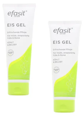 Produktbild von 2 x efasit Eisgel je 75 ml Strapazierte Beine & Füße Kühl & Belebt