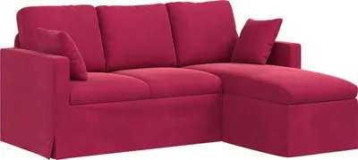Zdjęcie produktu dla Sofa vidaXL w kolorze bordowym, 178 x 134 x 80 cm, aksamit