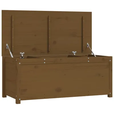 Image de Boîte de rangement Marron miel 110x50x45,5cm Bois massif de pin