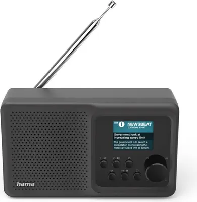 Obrázok produktu pre HAMA Rádio FM/DAB/DAB+/BT Prevádzka na batérie Čierna