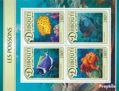 Produktbild von Briefmarken Dschibuti 2017 Mi 1448-1451 Kleinbogen (kompl. Ausg.) postfrisch Fische
