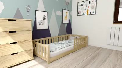 Obrázok produktu pre Detská Montessori posteľ PINELO 90x200, borovica, bez roštu, bez matraca