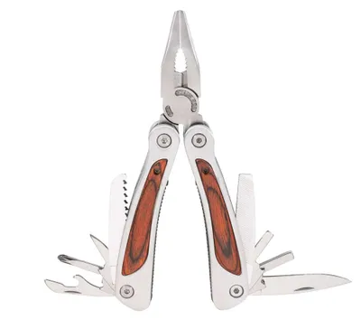 Productafbeelding van Herbertz multifunctionaal gereedschap, aluminium behuizing, inleg van pakka hout, set bits, lederen etui