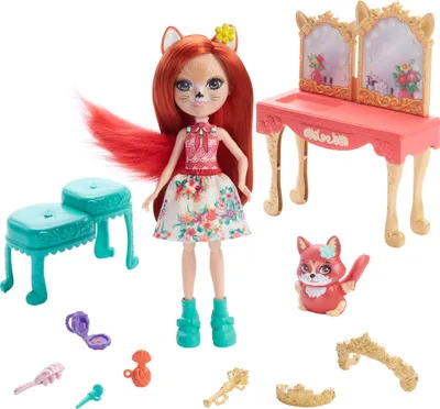 Obrázek produktu pro Hrací sada s převlékacím stolem Royal Enchantimals s liškou Fabrinou a figurkou zvířete