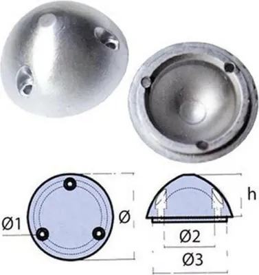 Immagine prodotto di Anodo elica Tecnoseal Variprop argento 54 mm argento 54 mm