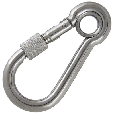 Produktbild von AG-BOX Karabinerhaken 120mm Mit Muttern und Kausche, 25 Stück
