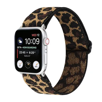 Produktbild von Strap-it Apple Watch elastisches Armband (Leopard) Abmessungen: 38 - 40 - 41 mm