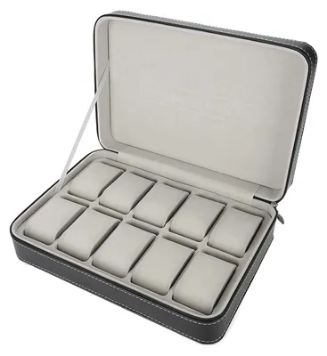 Immagine prodotto di Solidchoice - Scatola per orologi con 10 scomparti, ideale per i viaggi