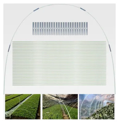 Produktbild von Gewächshaus-Hoops 30 Stück 43 cm Abnehmbare Gewächshaus-Ringe für Pflanzenabdeckung Folientunnel Gewächshausreifen aus Kunststoff und Glasfaser für Pflanztunnel im Garten