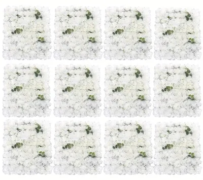 Image de Kit de mur floral - Fleurs artificielles - 12 pièces - Fleurs en soie - Pour mariage et Saint-Valentin - Décoration d'intérieur - Multicolore