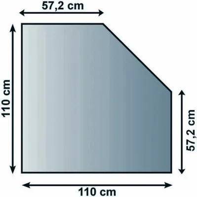 Produktbild von Glasbodenplatte, Bodenschutzplatte, Glasvorlegeplatte, 8mm, 125x125 cm