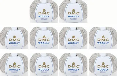 Immagine prodotto di 10 gomitoli di lana DMC "Woolly" in Lana – 100% lana australiana, 488 (colore 11)