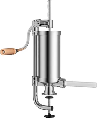 Produktbild von Wurstfüller Edelstahl, Wurstfüllmaschine Wurstmaschine, Fleischwolf Wurstspritze Wurstpresse mit 4 Füllrohre, Manuell (1,5L)