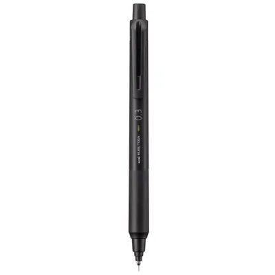 Image de Mitsubishi Pencil Uni Kuru Toga KS porte-mine • 0,3 mm • Noir