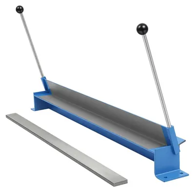Produktbild von Manuelle Blechbiegemaschine - Abkantbank - Arbeitsbreite 91,4 cm - Einstellbarer Biegewinkel 0–90° - Kompakte Größe 102×18×15 cm - Blau