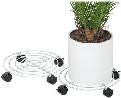 Obrázok produktu pre Plastové podstavce pod kvetináče s kolieskami, 2 ks, Ø 32 cm