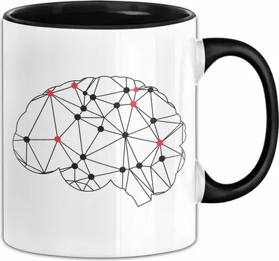 Produktbild von Psychologie Tasse Geschenk Gehirn  Kaffee-Becher (Schwarz)