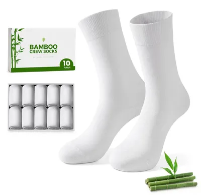 Obrázek produktu pro Omgoods – Bambusové ponožky z viskózy pro dámy i pány – 10 párů