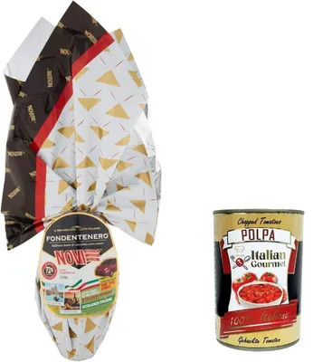 Produktbild von Novi Uovo Fondentenero Cacao al 72% Egg Fondentenero Kakao 72% 210gr + Italian Gourmet polpa 400g