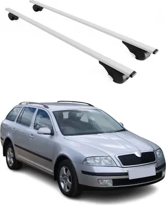 Produktbild von Dachträger Grundtäger für Skoda Octavia mk2 2004-2013 75kg Metall Silber 2 tlg