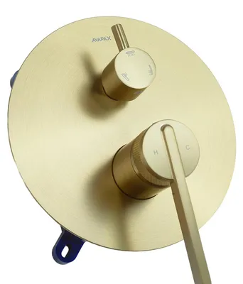 Produktbild von Avapax | Dusch- Und Badewannenarmatur - Gebürstetes Gold - Dreifunktional - Messing - Keramikkartusche 35 Mm