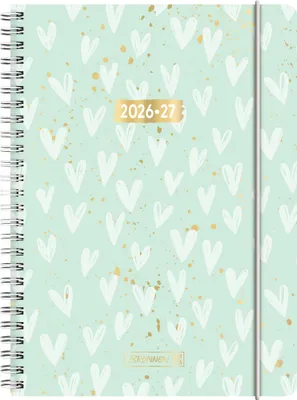 Produktbild von Schülerkalender 2026/2027 "Hearts" | A5, Kunststoff