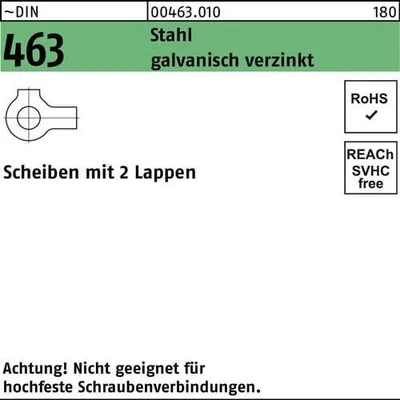 Produktbild von Reyher  Scheiben DIN 463 Stahl 28 galv. vz (50 Stück)