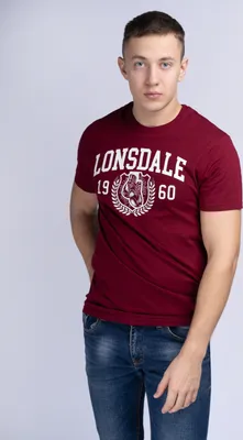 Immagine prodotto di T-shirt uomo regular fit STAXIGOE Oxblood/White XL Lonsdale