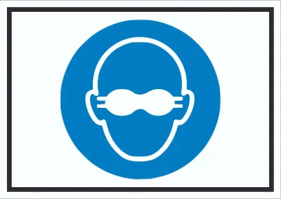 Produktbild von Weitgehend lichtundurchlässigen Augenschutz benutzen Symbol Schild A3 Rückseite selbstklebend