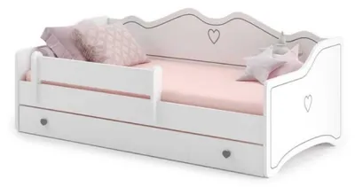 Produktbild von 1001Jouets Kinderbett Lola 140 x 70 grau