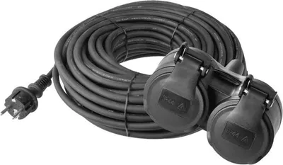 Produktbild von 10m Strom Verlängerungskabel Kabel 3x1,5mm² Schuko Verlängerung 16A Gummi IP44