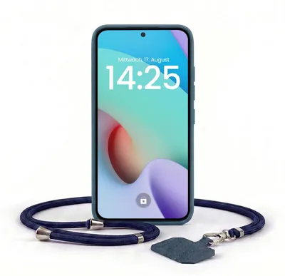 Produktbild von Handyhülle für Xiaomi Redmi 10 mit Handykette Band Kordel Hülle Case Schutzhülle Blau