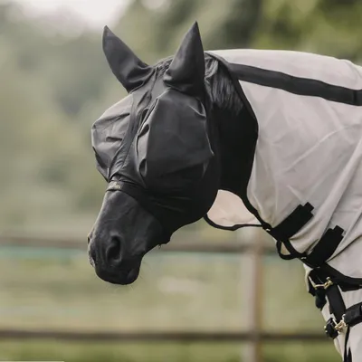 Produktbild von Kentucky Horsewear Fliegenmaske Slim Fit Insektenschutz Black Full