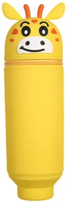 Obrázek produktu pro Silikonové pouzdro na pera, měkké, s motivem kočky a žirafy, 2 v 1
