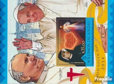 Produktbild von Briefmarken Salomoninseln 2016 Mi Block 527 (kompl. Ausg.) postfrisch Weltjugendtag