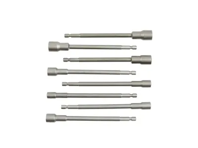 Obrázek produktu pro GEKO Klíče nástrčné do vrtačky, prodloužené, magnetické, sada 8ks, 6-13mm G15009