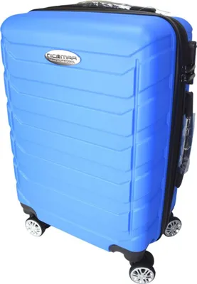 Produktbild von Hartschalenkoffer Kunststoff Reisekoffer Trolley mit Rollen 360° drehbar, Koffer (Typ):Blau - 55 x 38 x 23 cm
