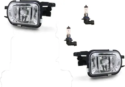 Immagine prodotto di Fari anteriori per Mercedes Classe C W203 (2004-2008), set destro e sinistro, con lampadine HB4