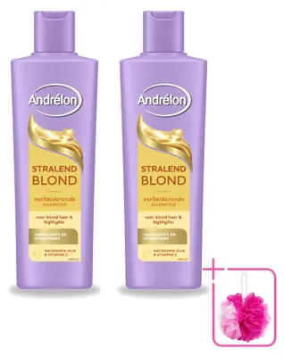 Image de 2 flacons de shampooing Andrélon Stralend Blond (250 ml) - Pack économique - 2 pièces