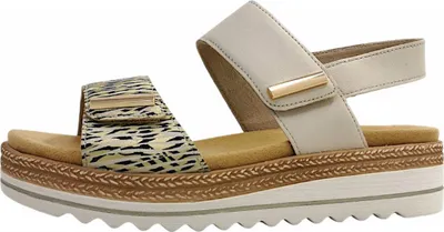Produktbild von Remonte Damen Sandale elegant mit glänzenden Akzenten am Klettverschluss D0Q59, Größe:37 EU, Farbe:Mehrfarbig