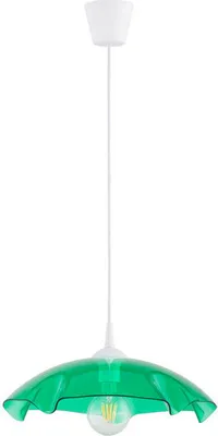 Immagine prodotto di Lampada a sospensione decorativa con paralume in vetro verde LILIA 1xE27 15W ALF61349 Alfa